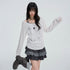 VEEMIX_White_Rhinestone_Halter_Tie_Fake_Two_Piece_Women&
