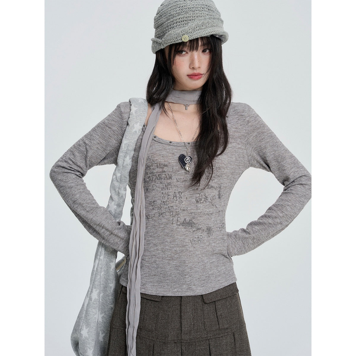 VEEMIX_White_Slim_Fit_Letter_Rivet_Women&
