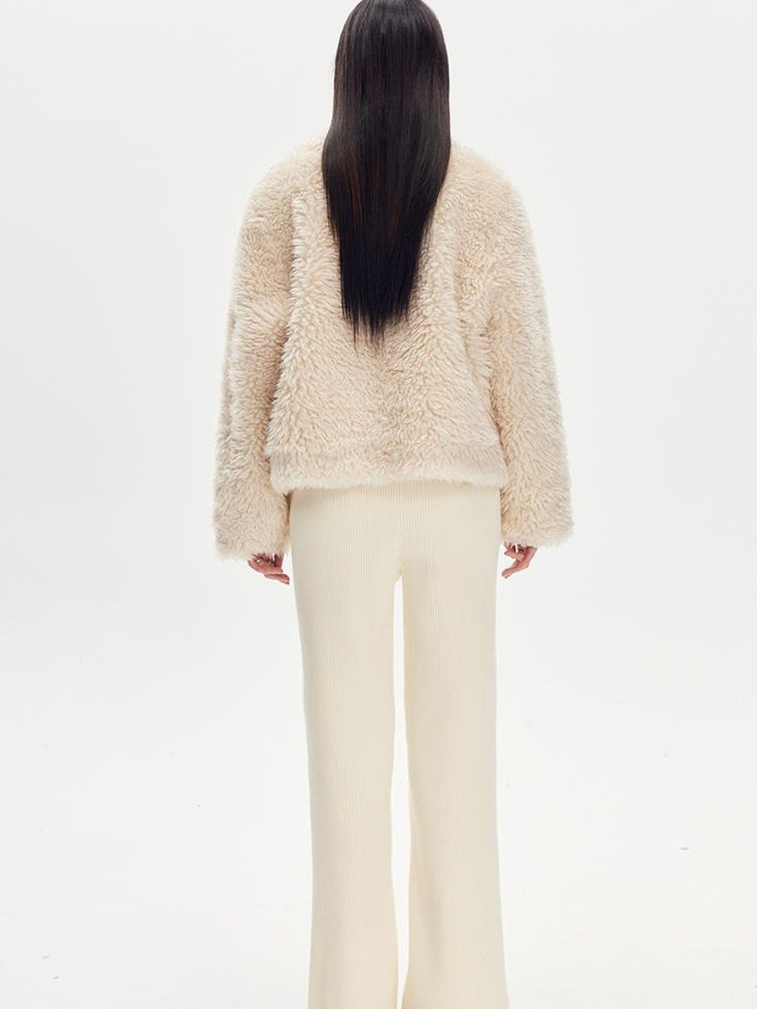 DIDDI MODA V Neck Raglan Sleeve Cute Buckle Wool Coat