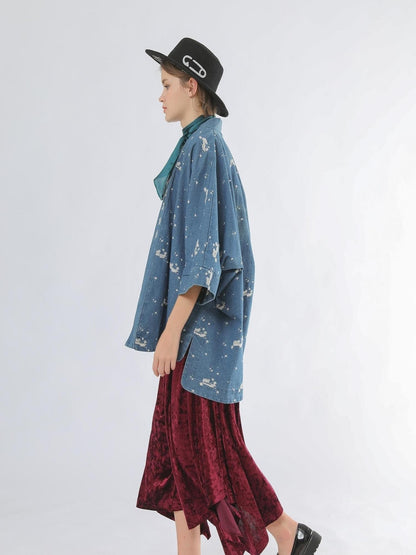 Sweet Mi Velvet Vintage Wide Leg Palazzo Pant Skirt