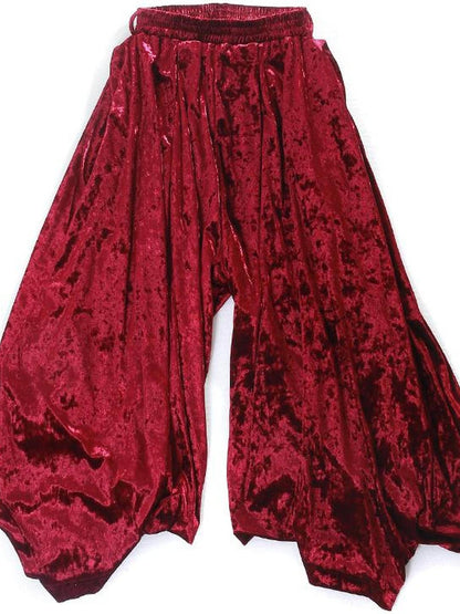 Sweet Mi Velvet Vintage Wide Leg Palazzo Pant Skirt
