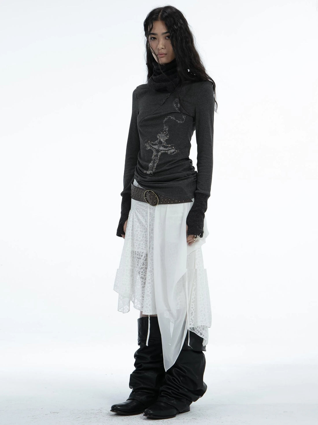 Versatile Knit High Neck Layering Top Sweater