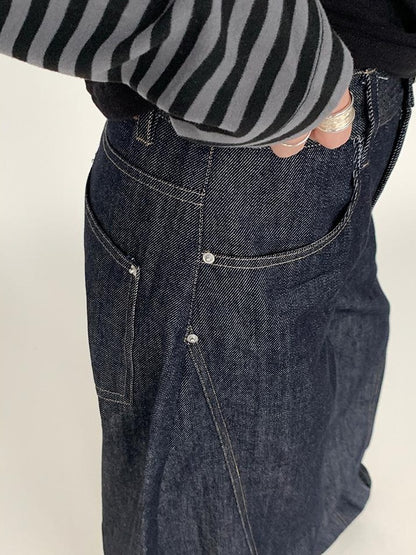 Vintage American Split Flare Jeans Wide Leg Pants