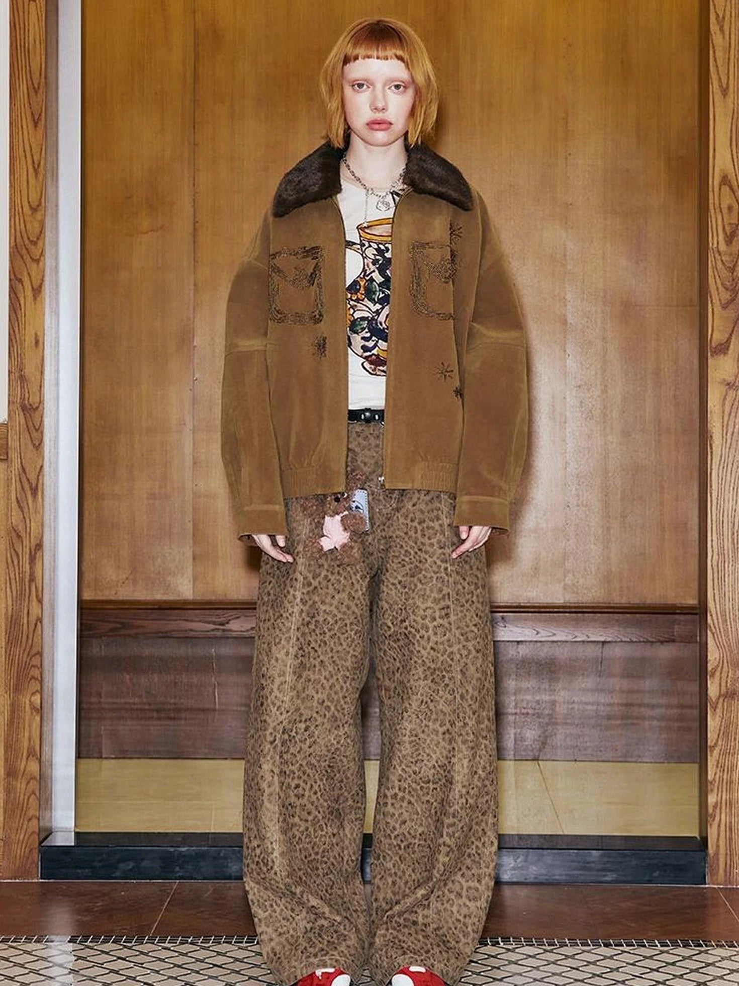 Vintage Beaded Collar Short Coat