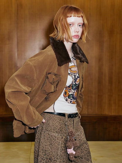 Vintage Beaded Collar Short Coat