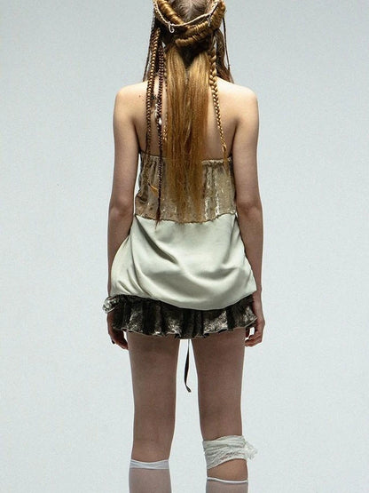 Vintage Boho Off-Shoulder Ruffle Bustier Top