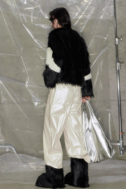 DIDDI MODA Vintage Butterfly Fur Coat Romantic Winter Elegance