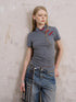 DIDDI MODA Vintage Chic Knit Top With Bow Knot And Asymmetrical Hem
