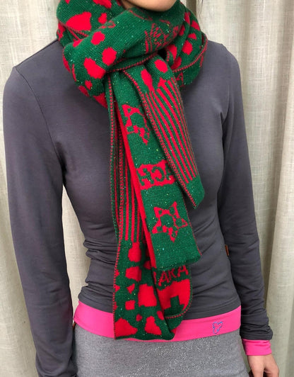 Achihara Vintage Christmas Scarf Starry Adventure