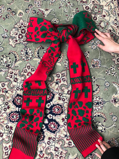 Achihara Vintage Christmas Scarf Starry Adventure