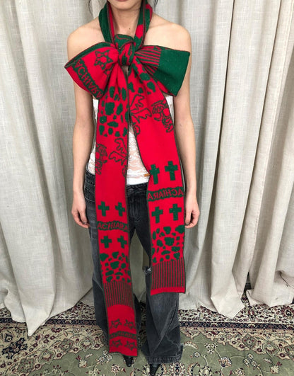 Achihara Vintage Christmas Scarf Starry Adventure