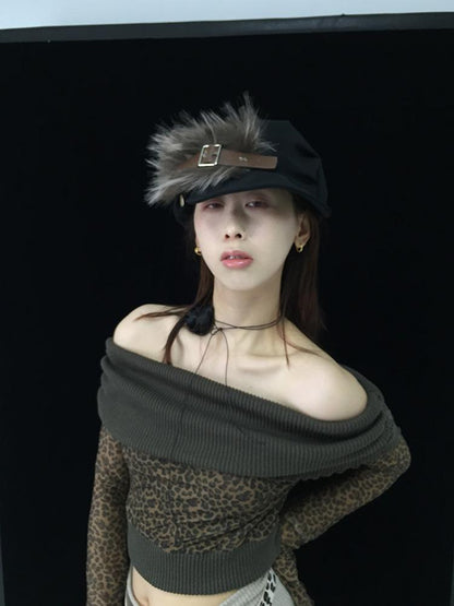 Vintage Cloud Beret Hat for Fall Tokyo Girly Style Caps