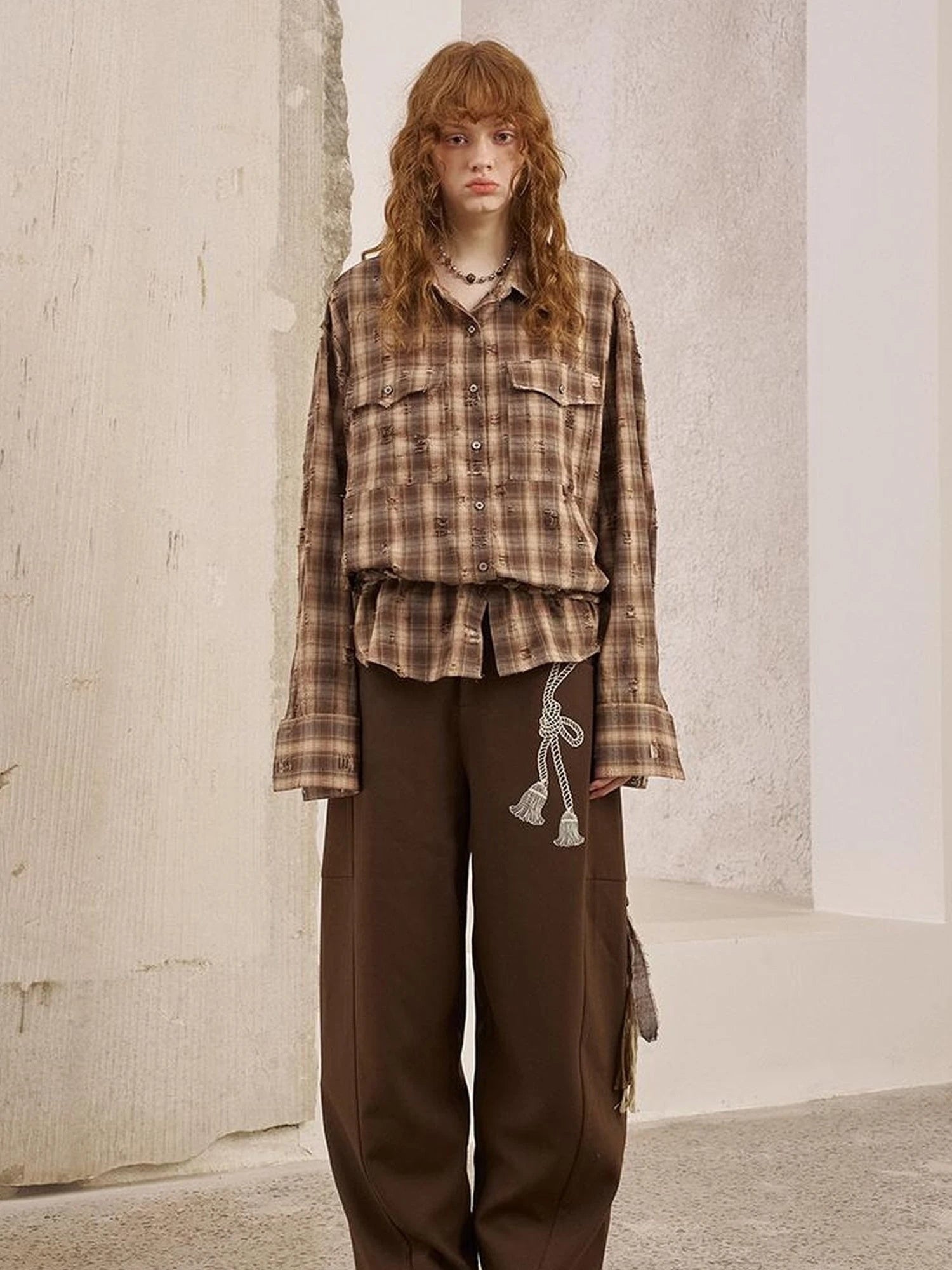 Vintage Distressed Check Pocket Shirt