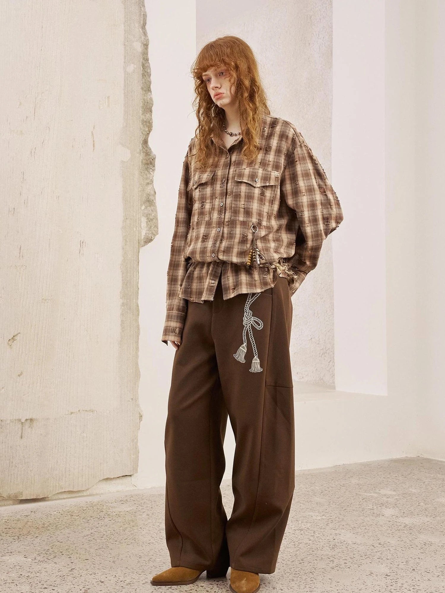 Vintage Distressed Check Pocket Shirt