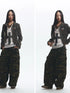 Vintage Distressed Detachable Work Jacket With Adjustable Waist