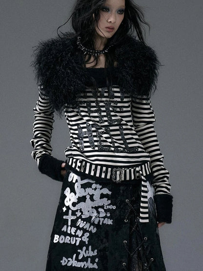 Vintage Faux Fur Scarf Warm Eco-Friendly Shearling Collar