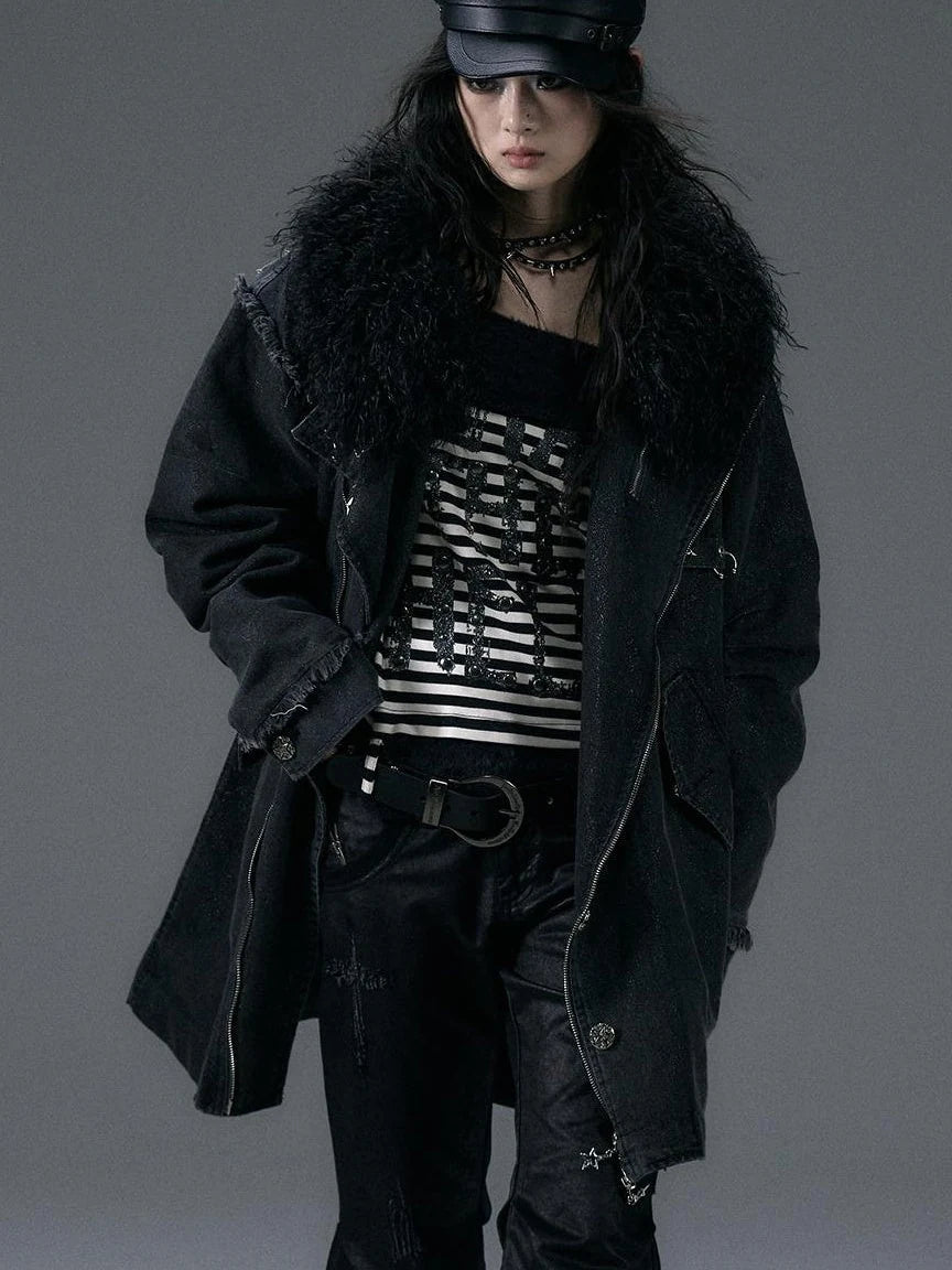 Vintage Faux Fur Scarf Warm Eco-Friendly Shearling Collar