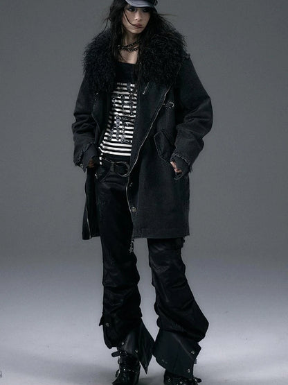 Vintage Faux Fur Scarf Warm Eco-Friendly Shearling Collar