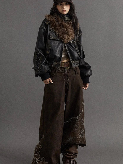 Vintage Faux Fur Scarf Warm Eco-Friendly Shearling Collar