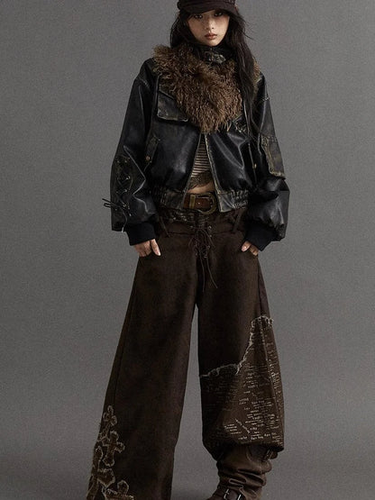 Vintage Faux Fur Scarf Warm Eco-Friendly Shearling Collar