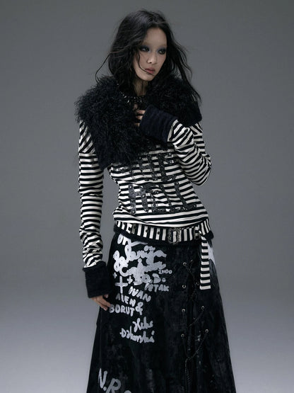 Vintage Faux Fur Scarf Warm Eco-Friendly Shearling Collar