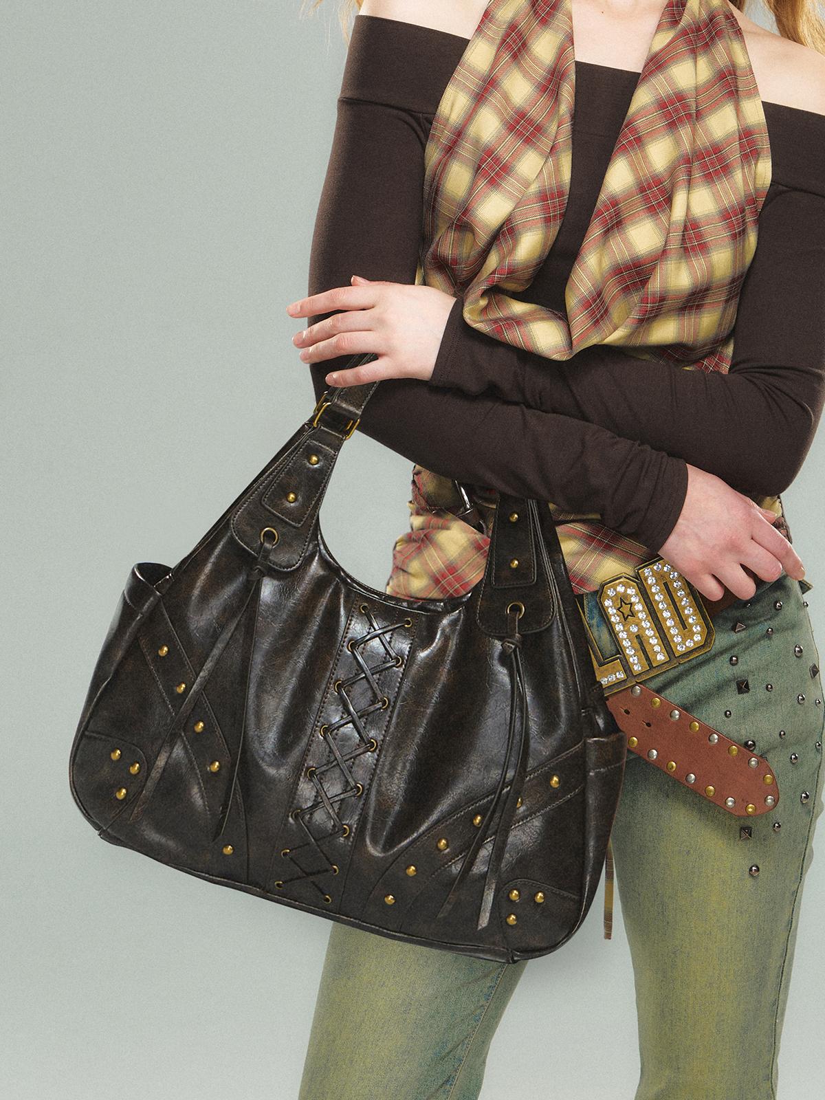 STRIKE A POSE Vintage Floral Handbag For Women Large Capacity Crossbody Bag