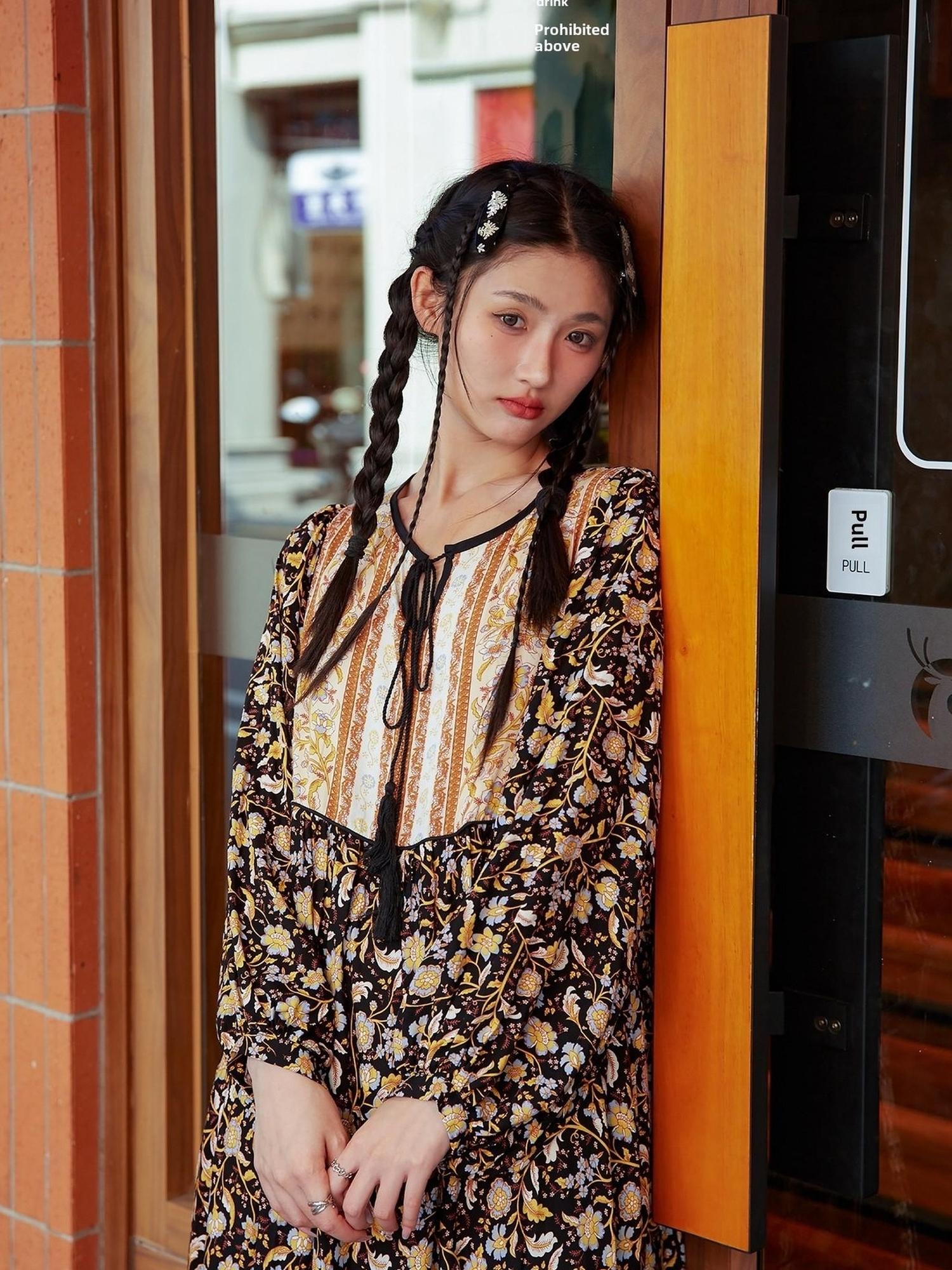 Sweet Mi Vintage Floral Maxi Dress