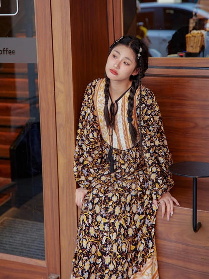 Vintage Floral Maxi Dress