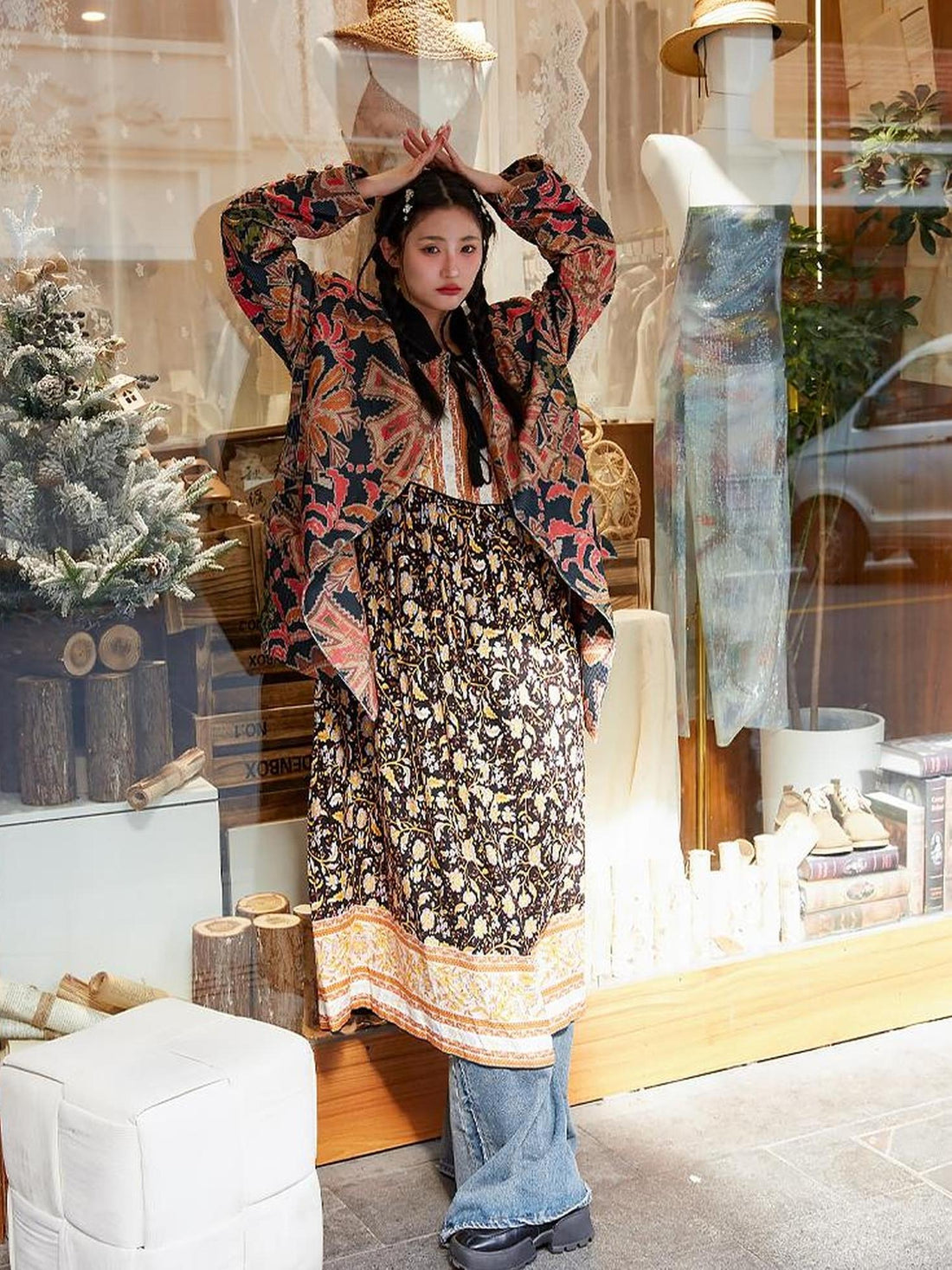 Sweet Mi Vintage Floral Maxi Dress