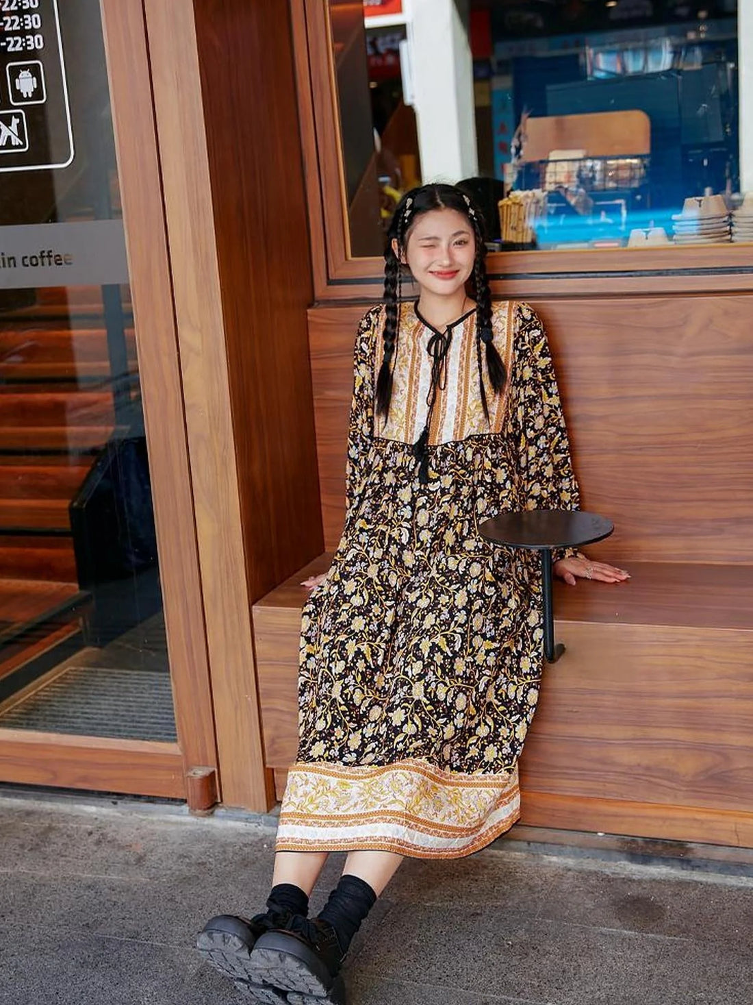 Vintage Floral Maxi Dress