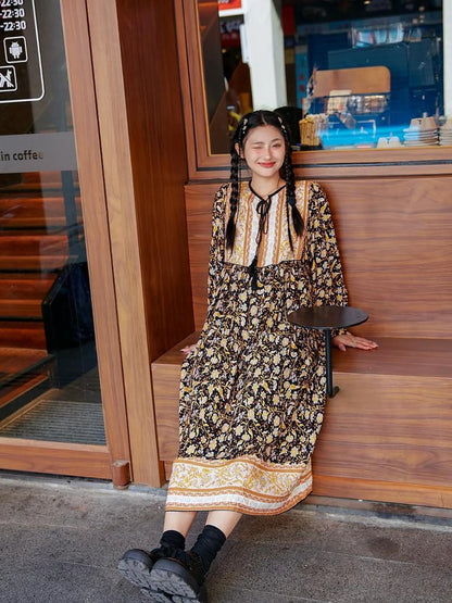 Vintage Floral Maxi Dress