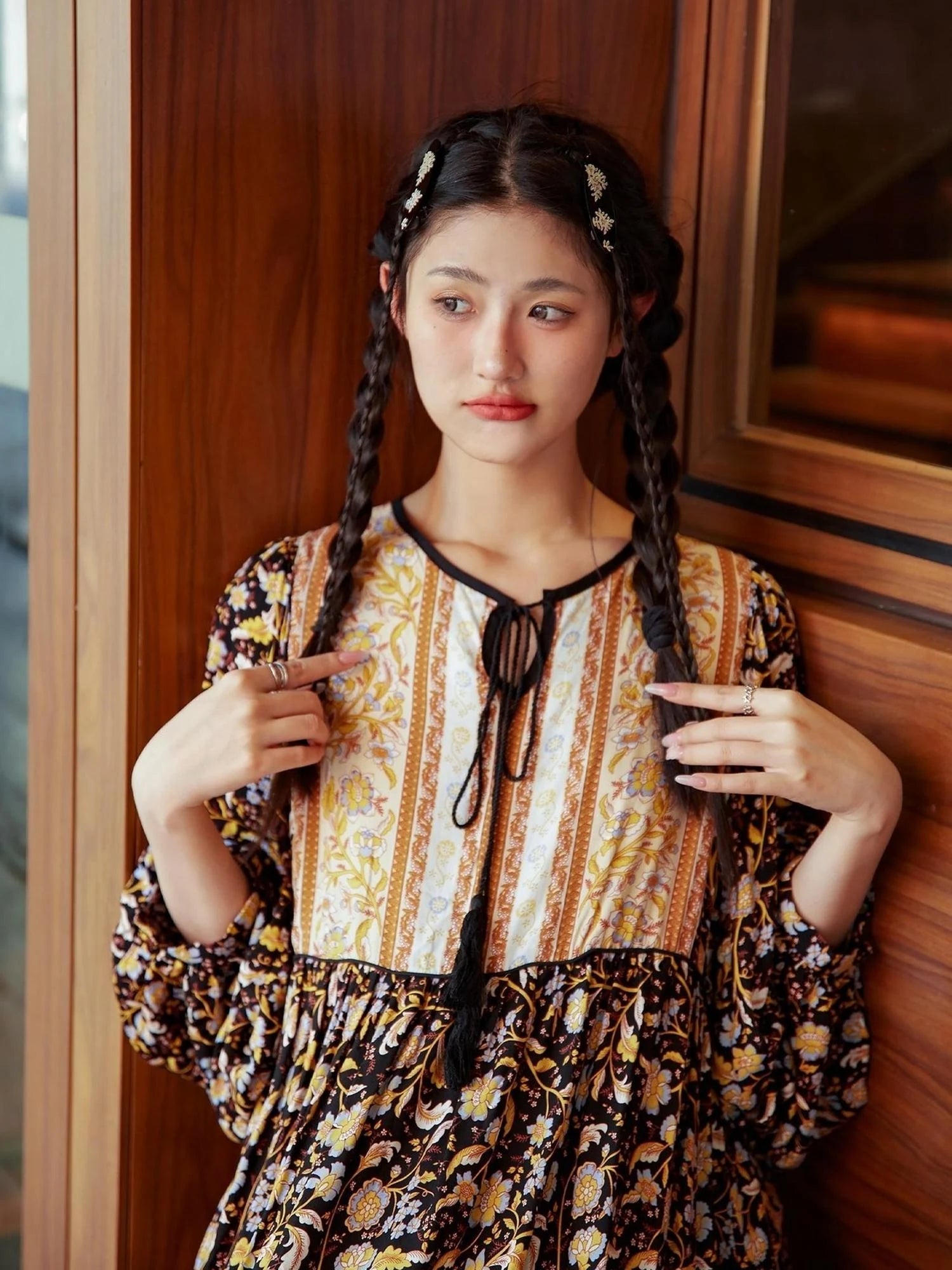 Vintage Floral Maxi Dress