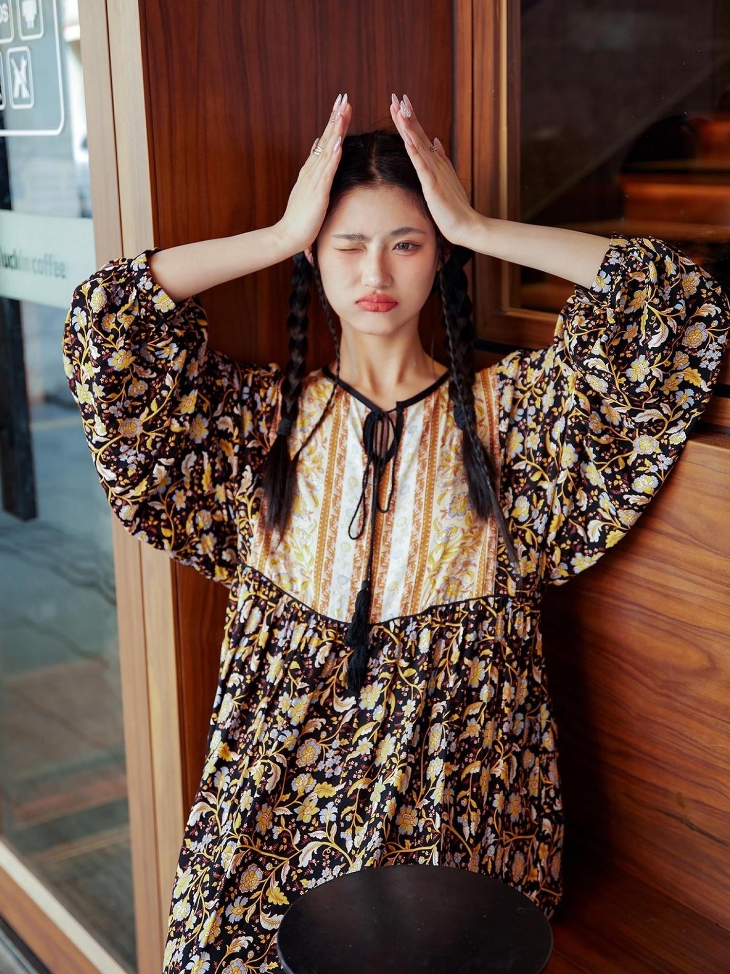 Sweet Mi Vintage Floral Maxi Dress