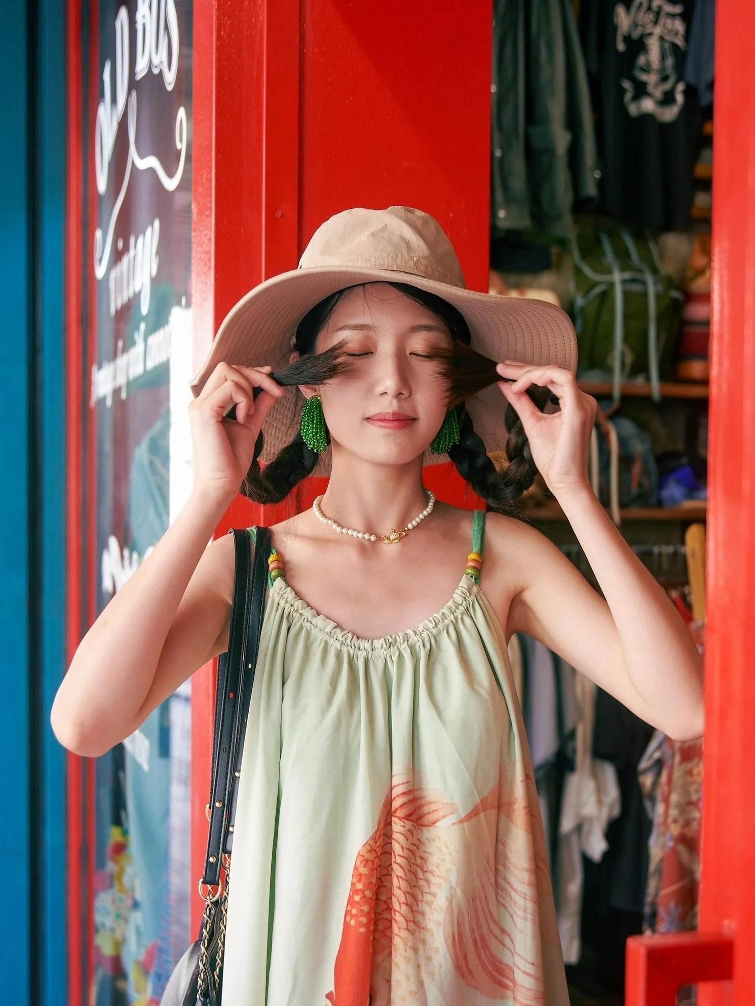 Vintage Floral Print Boho Chiffon Maxi Dress