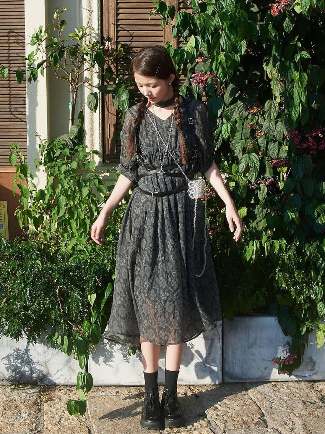 Sweet Mi Vintage French Eco Dyed Linen Summer Dress