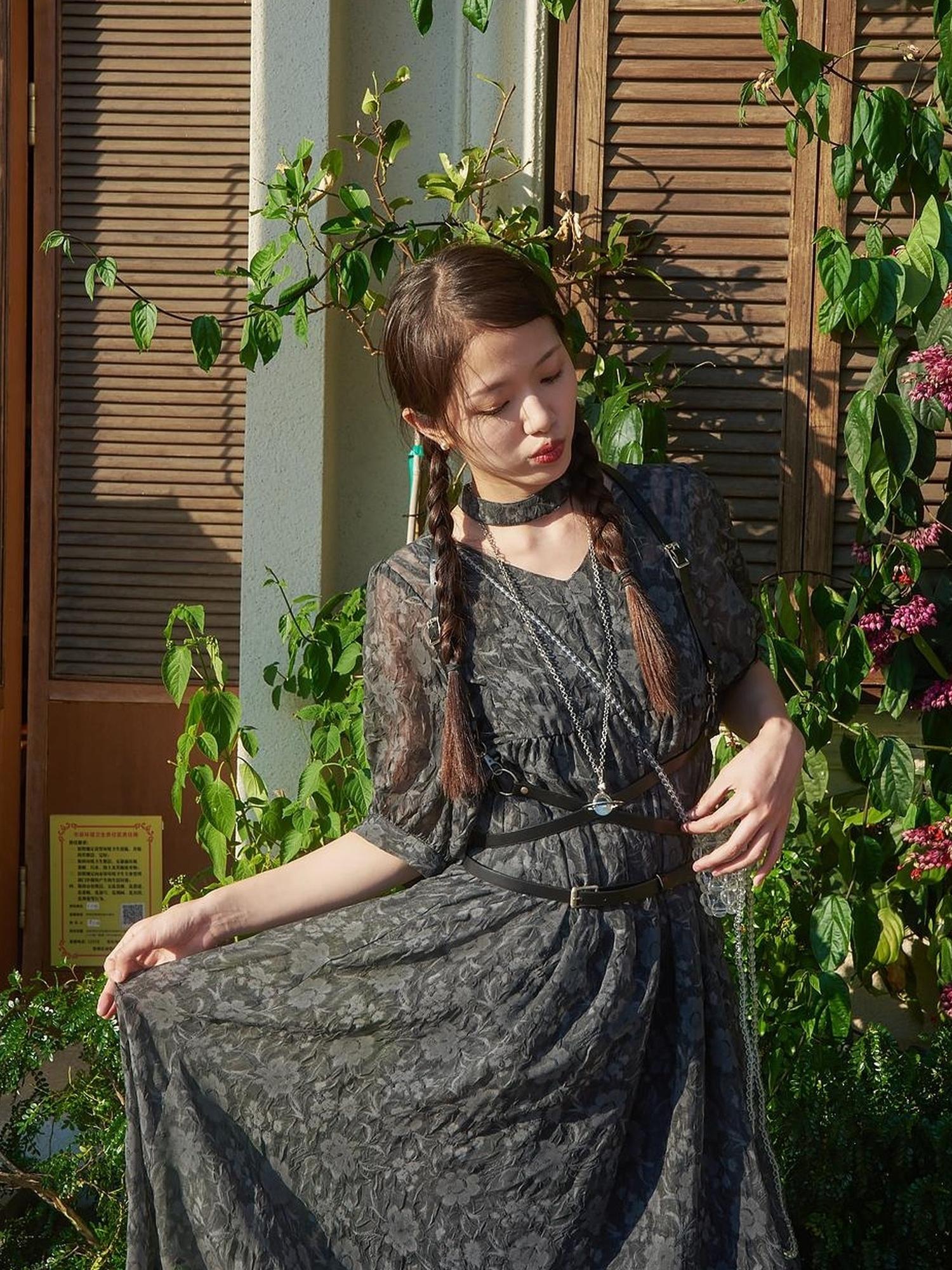 Sweet Mi Vintage French Eco Dyed Linen Summer Dress
