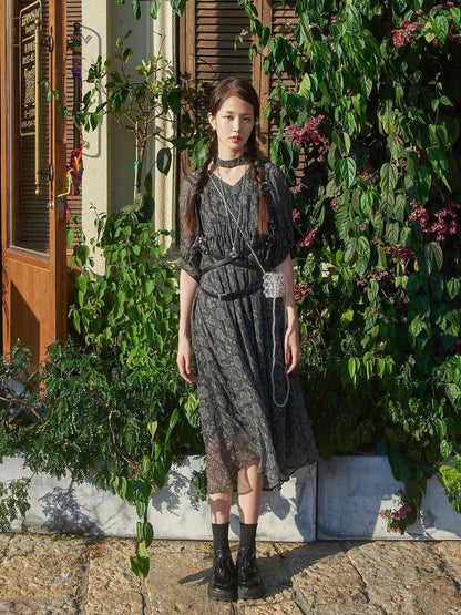 Sweet Mi Vintage French Eco Dyed Linen Summer Dress