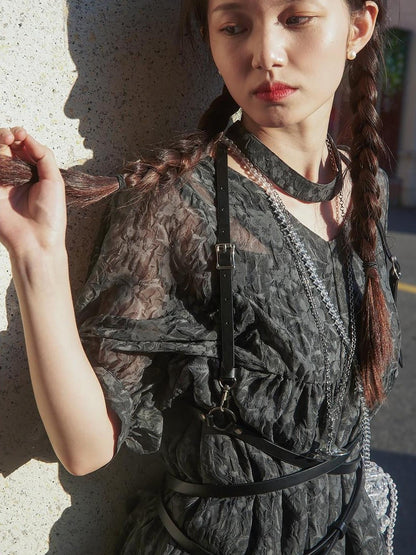 Sweet Mi Vintage French Eco Dyed Linen Summer Dress