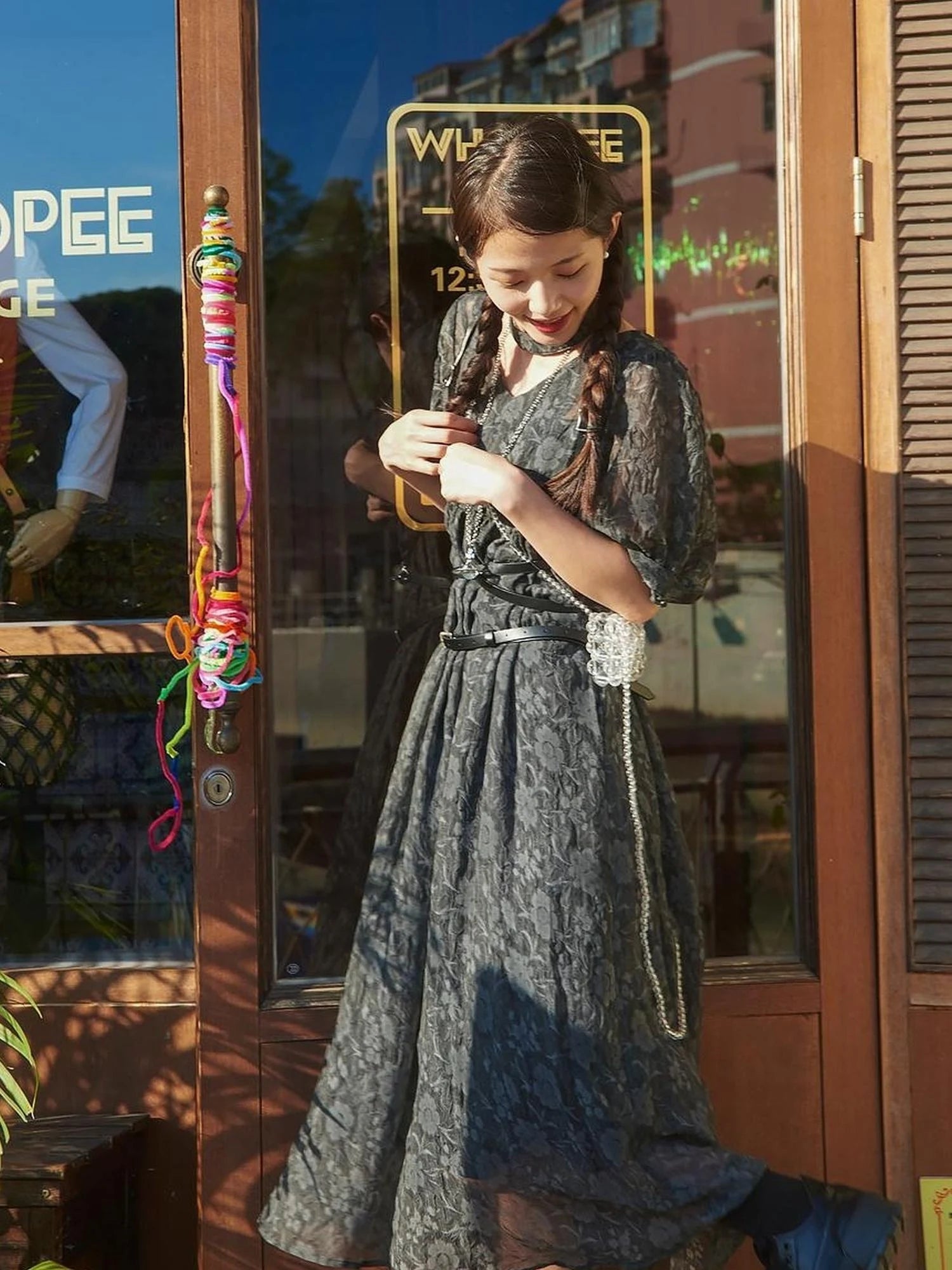 Vintage French Eco Dyed Linen Summer Dress