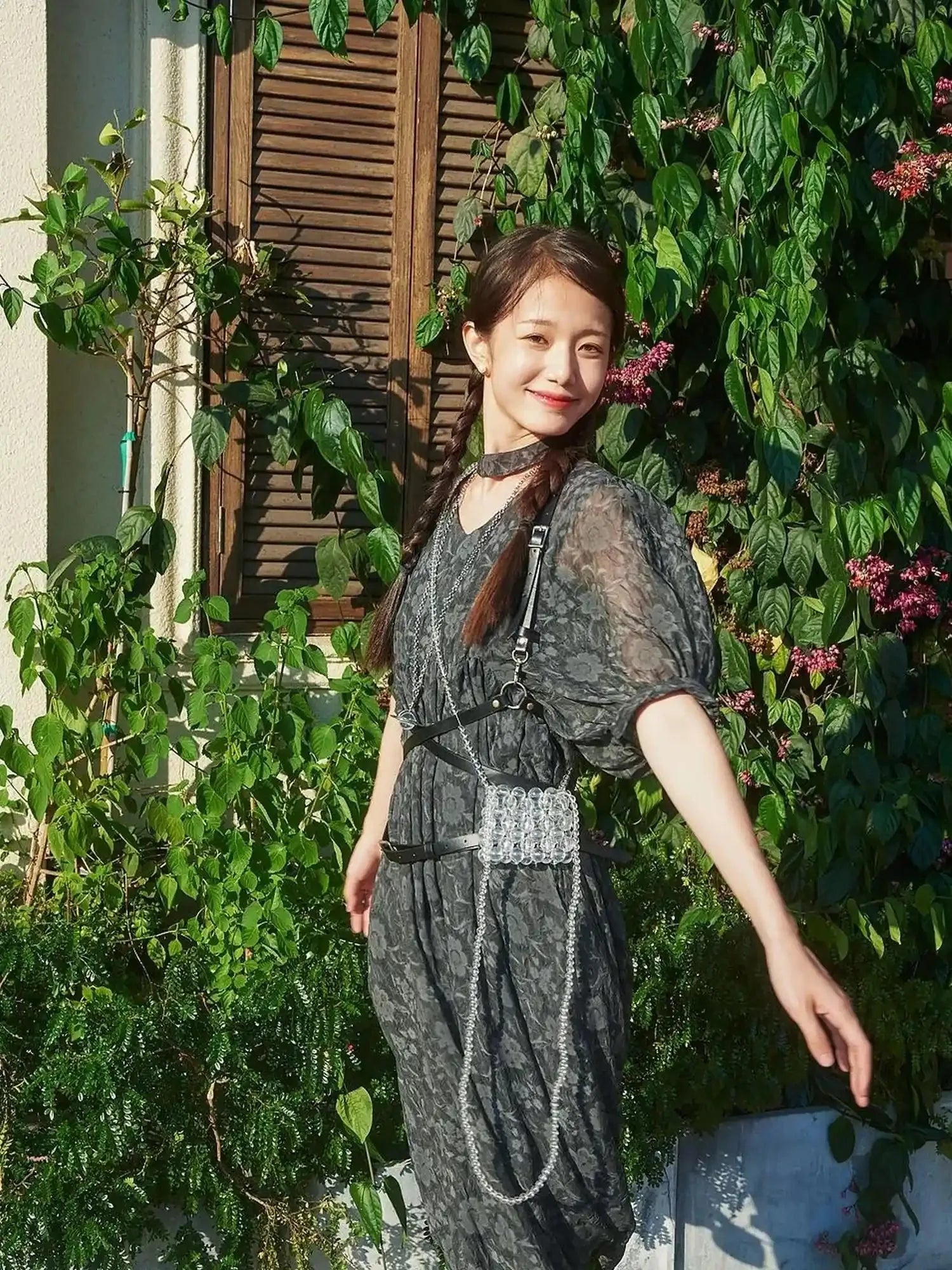 Vintage French Eco Dyed Linen Summer Dress