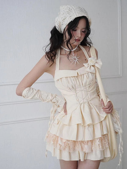 Vintage Inspired Split Maxi Dress With Elastic Waist