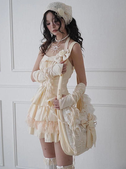 Vintage Inspired Split Maxi Dress With Elastic Waist