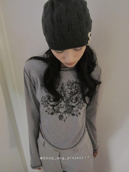 ang project Vintage Knit Beanie Stackable Cuff Hat For Women Men