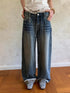 DIDDI MODA Vintage Lace Trimmed Distressed Relaxed Fit Jeans