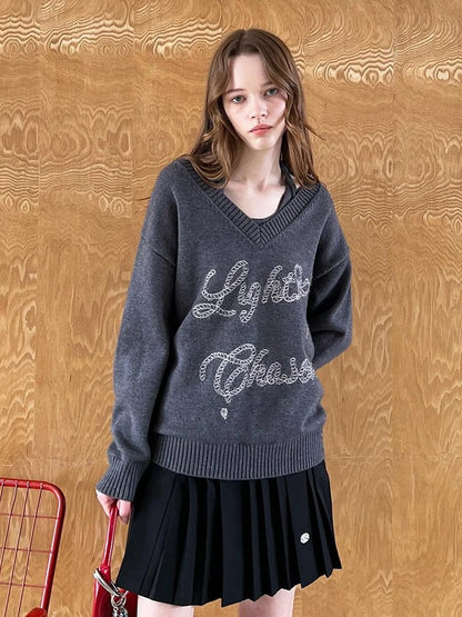 Vintage Leopard Knit Set Cardigan Skirt