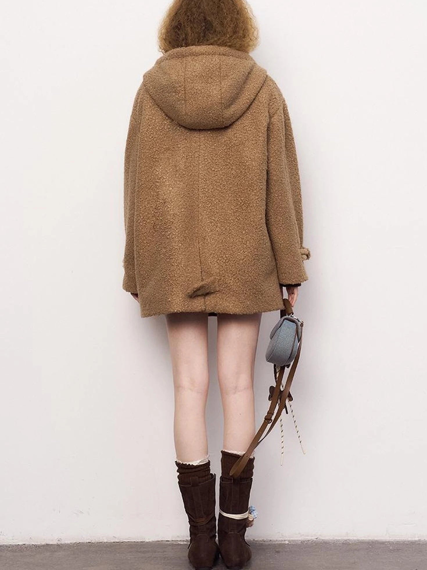 Vintage Loop Hooded Wool Coat