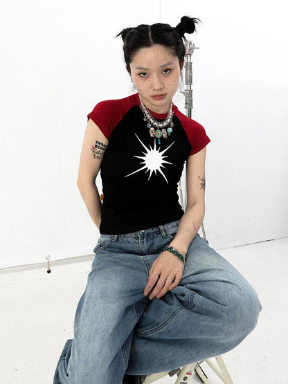 Vintage Mercury Tee 2 0 Patchwork Unisex Summer Top