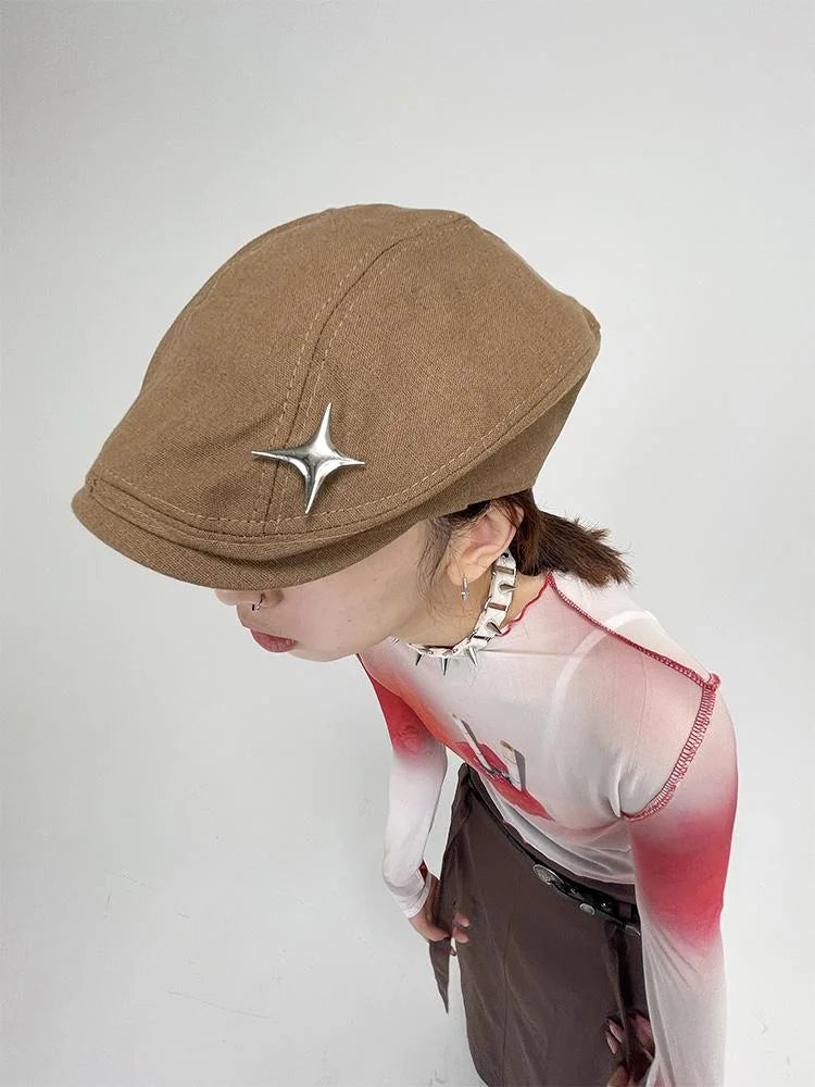 Vintage Painter Cap Linen Flat Cap Hats