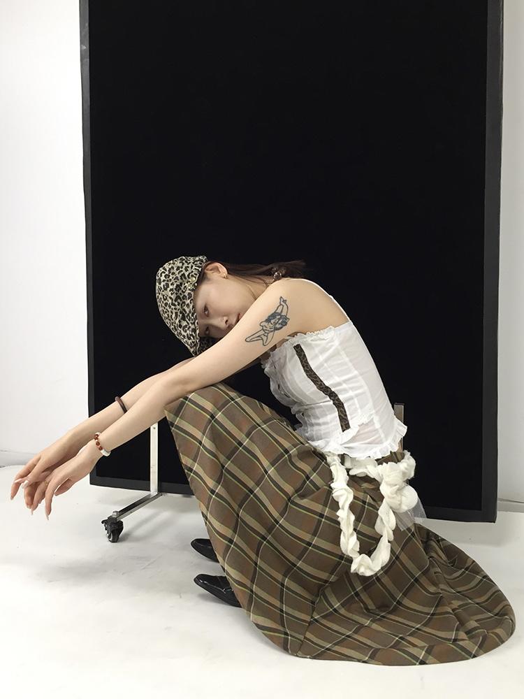 Vintage Plaid Pleated Skirt Short JK Skirts