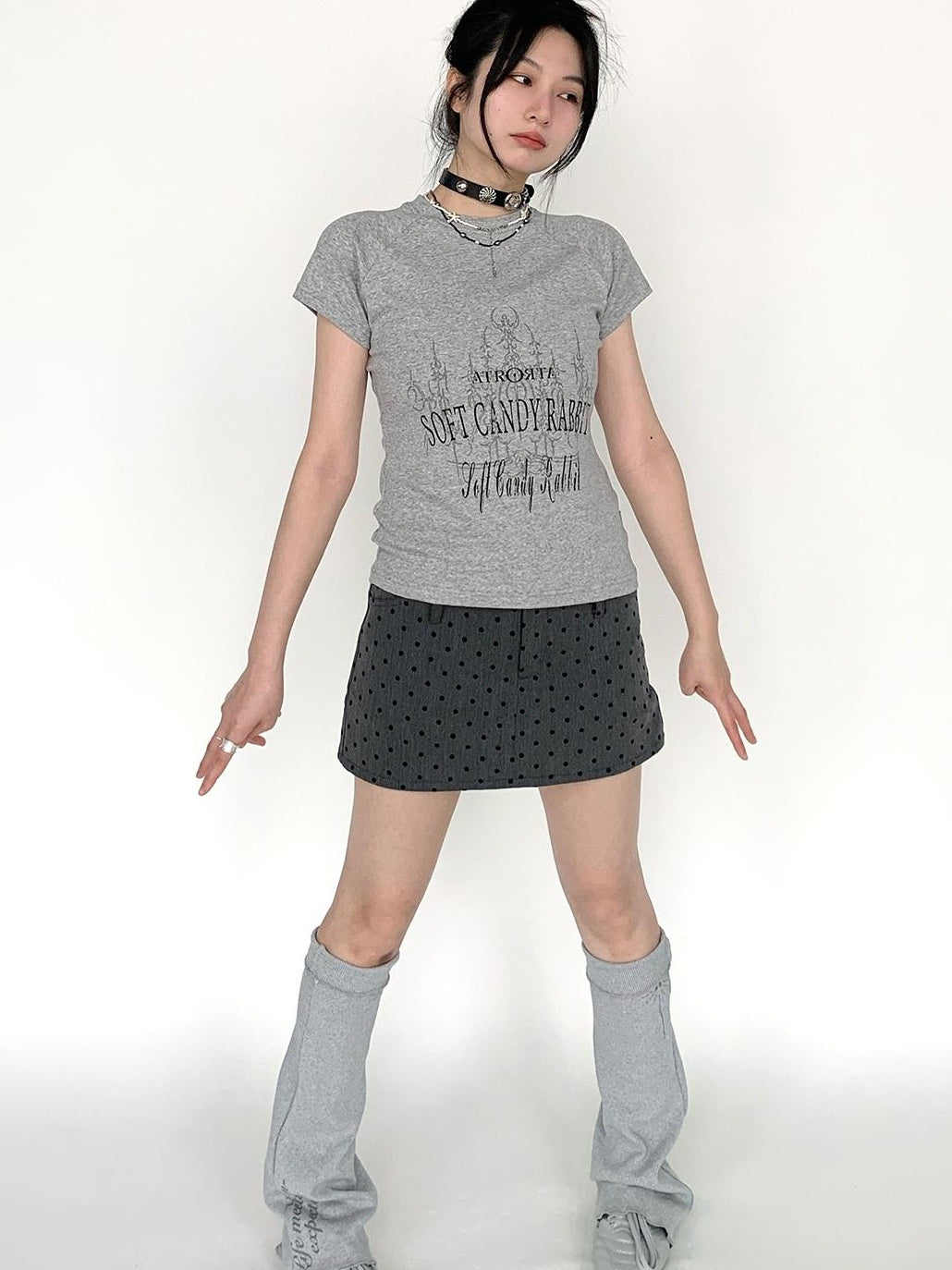 Vintage Print Slim Fit Raglan T-shirt